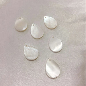 Natural Shell Water Drop Stone Earring Charms - 120Pcs
