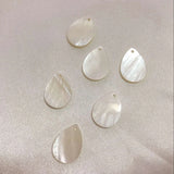 Natural Shell Water Drop Stone Earring Charms - 120Pcs