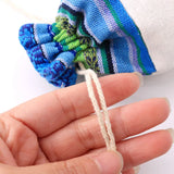 2pcs Retro Drawstring Cotton Linen Storage Bag Gift Candy Tea Organizer
