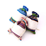 2pcs Retro Drawstring Cotton Linen Storage Bag Gift Candy Tea Organizer