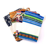 2pcs Retro Drawstring Cotton Linen Storage Bag Gift Candy Tea Organizer