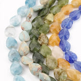 13*18mm Faceted Stone Beads Water Drop Yellow Jades Aquamarines Quartz Crystal