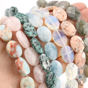 13*18mm Faceted Natural Stone Beads for DIY Bracelet