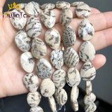 Natural Feldspar Stone Beads Water Drop Faceted Loose Spacer Beads