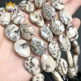 Natural Feldspar Stone Beads Water Drop Faceted Loose Spacer Beads