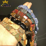13*18mm Rect Turquoises Agates Yel Tiger Eye Quartz