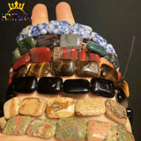 13*18mm Rect Turquoises Agates Yel Tiger Eye Quartz