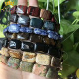 13*18mm Rect Turquoises Agates Yel Tiger Eye Quartz