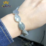 Labradorite Faceted Loose Stone Beads 13x18mm Water Drop for DIY Jewelry Making