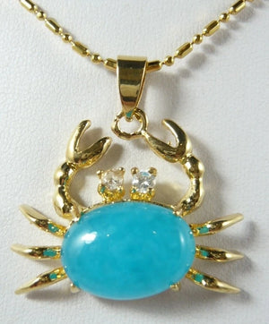 13*18mm Light Jade Crab Pendant