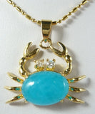 13*18mm Light Jade Crab Pendant
