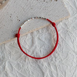 925 Silver Rope Bracelets Bamboo Green Red Thread Line
