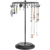 13.3 Inch Metal Rotating Jewelry Stand Organizer for Necklaces and Bracelets