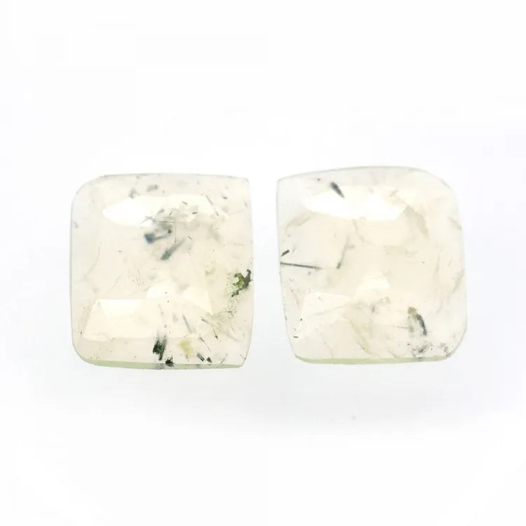 13.48ct Prehnite Fancy Rose Cut Set
