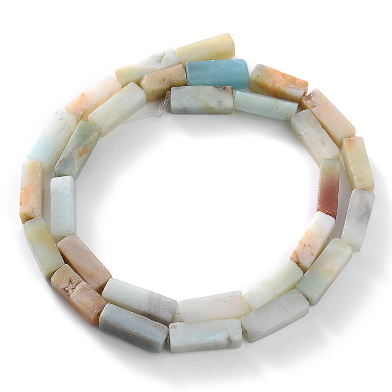 4mm Natural Rectangle Aventurine Jades Agates Spacer Beads