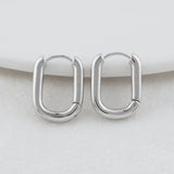 14K Brass Oval Earrings Hoops High-Quality DIY Findings