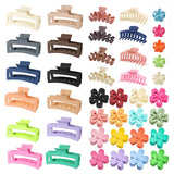 Frosted Material Flowers Hair Claw Clip