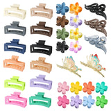 Frosted Material Flowers Hair Claw Clip Hair Accessories