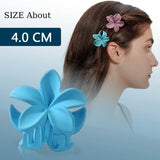 Frosted Material Flowers Hair Claw Clip