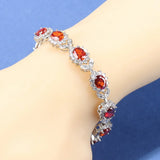 Bridal Wedding 925 Silver Zircon Charm Bracelet For Women