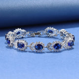 Bridal Wedding 925 Silver Zircon Charm Bracelet For Women