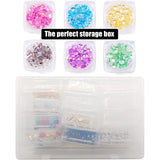 Plastic Beads Storage Box, Small Clear Container with Lids