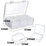 Plastic Beads Storage Box, Small Clear Container with Lids