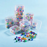 Plastic Beads Storage Box, Small Clear Container with Lids