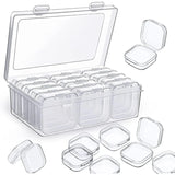 Plastic Beads Storage Box, Small Clear Container with Lids