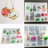 13 Shapes Silicone Casting Mold Pendants for DIY Resin Jewelry Making