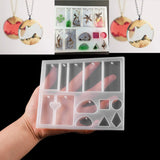 13 Shapes Silicone Casting Mold Pendants for DIY Resin Jewelry Making