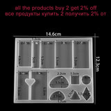 13 Shapes Silicone Casting Mold Pendants for DIY Resin Jewelry Making