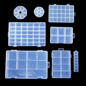 Adjustable Plastic Storage Jewelry Box Compartment Container