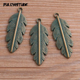 Mix Green Bronze Metal Zinc Alloy Leaves Charms for Jewelry Making