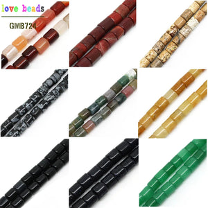 Tube Stone Beads for Jewelry Making 15.5 inches DIY Bracelet Necklace