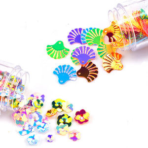 Golden Beads Sequins DIY Nail Art Crystal Epoxy Material