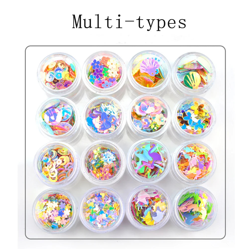 Golden Beads Sequins DIY Nail Art Crystal Epoxy Material