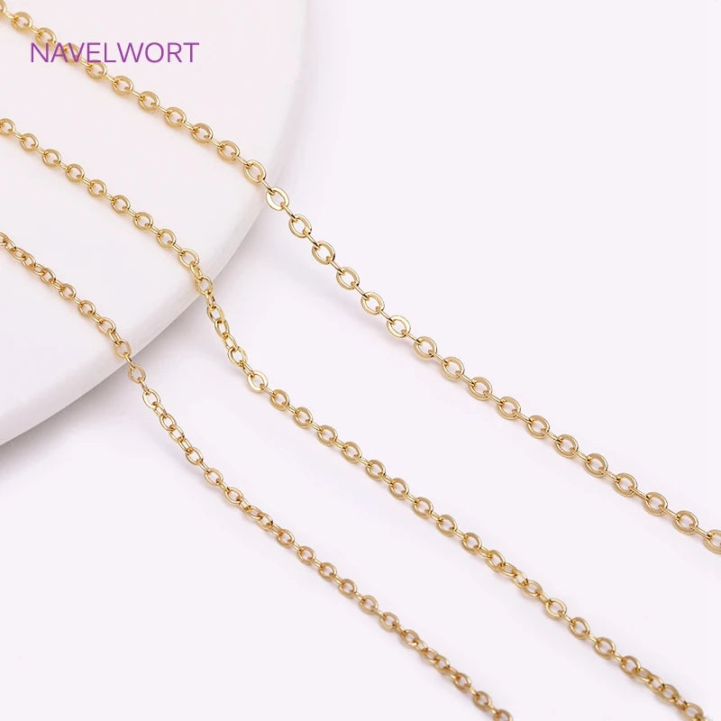 13 Real Plated Bulk Chains for Jewelry Making DIY Bracelets Necklaces Earrings