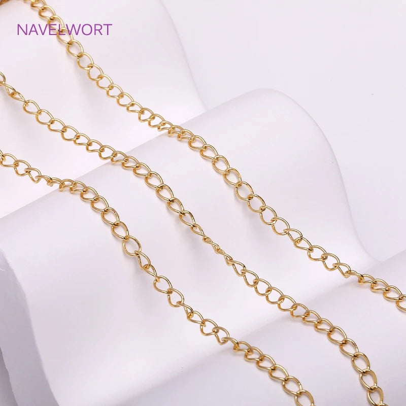 13 Real Plated Bulk Chains for Jewelry Making DIY Bracelets Necklaces Earrings
