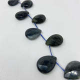 13x18mm Shimmer Stone Teardrop Gemstone Faceted Beads Pear Briolettes Tourmaline