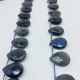 13x18mm Shimmer Stone Teardrop Gemstone Faceted Beads Pear Briolettes Tourmaline