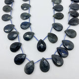 13x18mm Shimmer Stone Teardrop Gemstone Faceted Beads Pear Briolettes Tourmaline