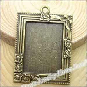 13 pcs Vintage Charms Frame Pendant DIY Metal Jewelry Making