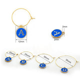 130PC/lot 10Colors 12mm A-Letter Pendant Charms For Jewelry Making