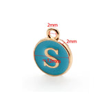 130PC/lot 10Colors 12mm A-Letter Pendant Charms For Jewelry Making