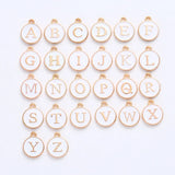 130PC/lot 10Colors 12mm A-Letter Pendant Charms For Jewelry Making