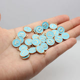 130PC/lot 10Colors 12mm A-Letter Pendant Charms For Jewelry Making