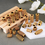 130Pcs Mixed Plastic and Wood Large Hole Beads Assorted Shapes