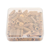 130Pcs Mixed Plastic and Wood Large Hole Beads Assorted Shapes