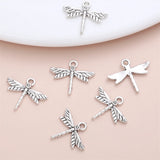 130Pcs Dragonfly Charm Metal DIY Jewelry Making Pendant